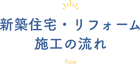 新築住宅・リフォーム施工の流れ